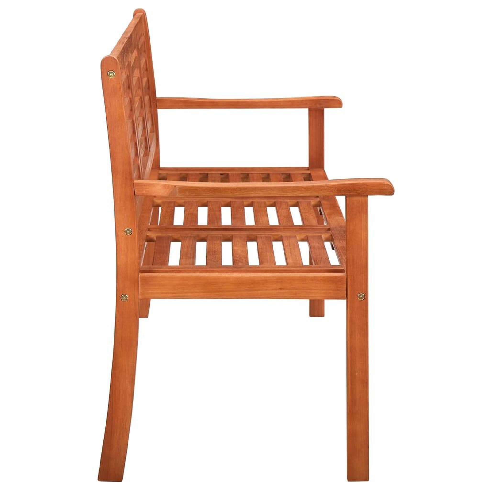 Voir la diapositive 4 : VIDAXL Banc de jardin 3 places avec coussin 150 cm Bois d'eucalyptus