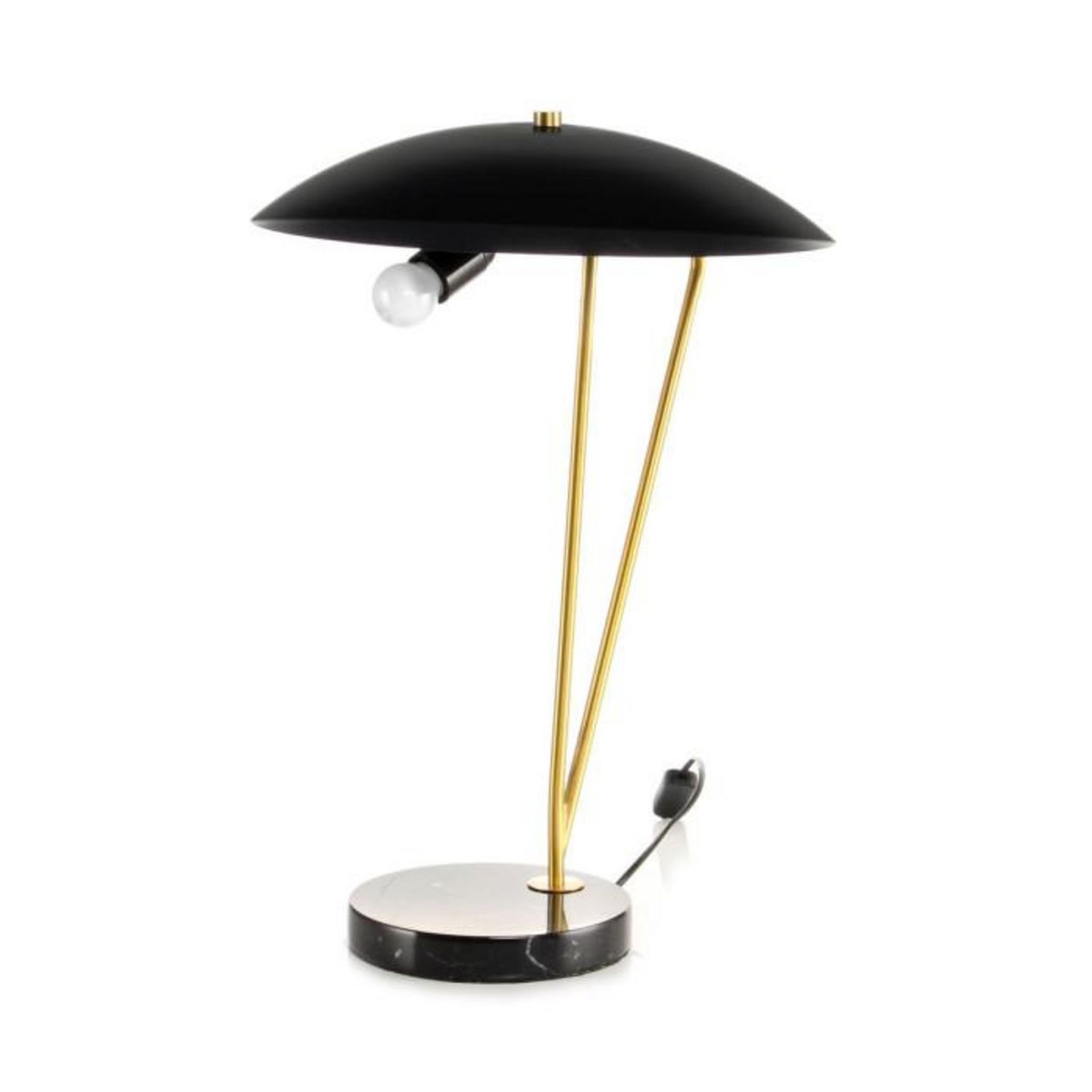 Paris Prix Lampe à Poser Design  Kayani  58cm Or & Noir