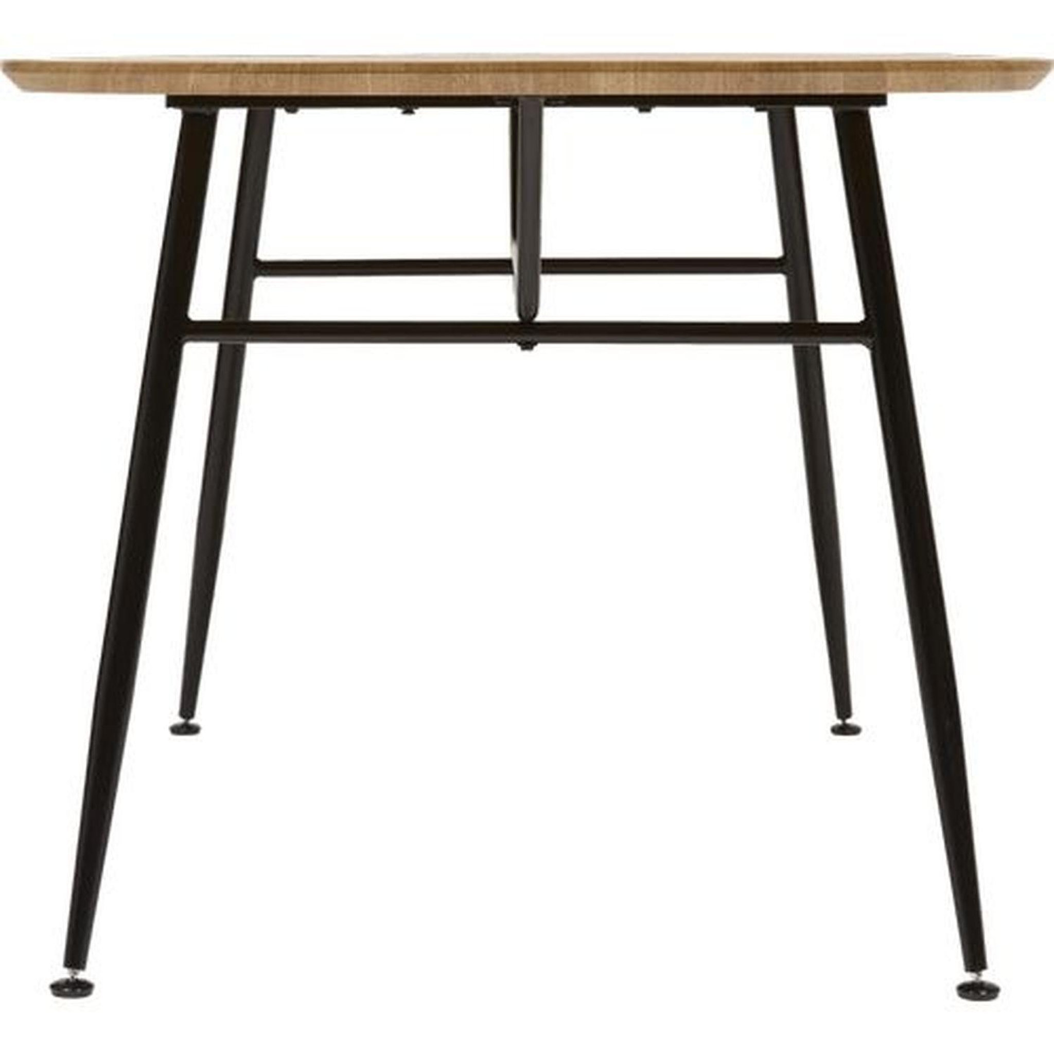 Voir la diapositive 6 : ATMOSPHERA Table à manger en bois et métal 6 personnes roxas - beige et noir
