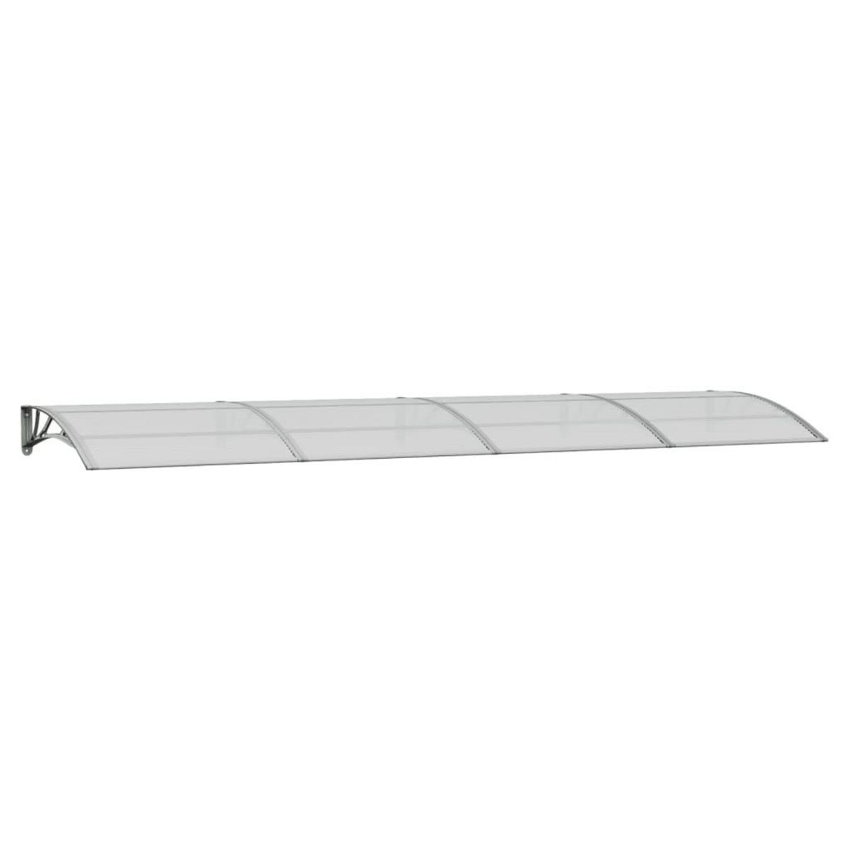 VIDAXL Auvent de porte Gris 400x100 cm Polycarbonate