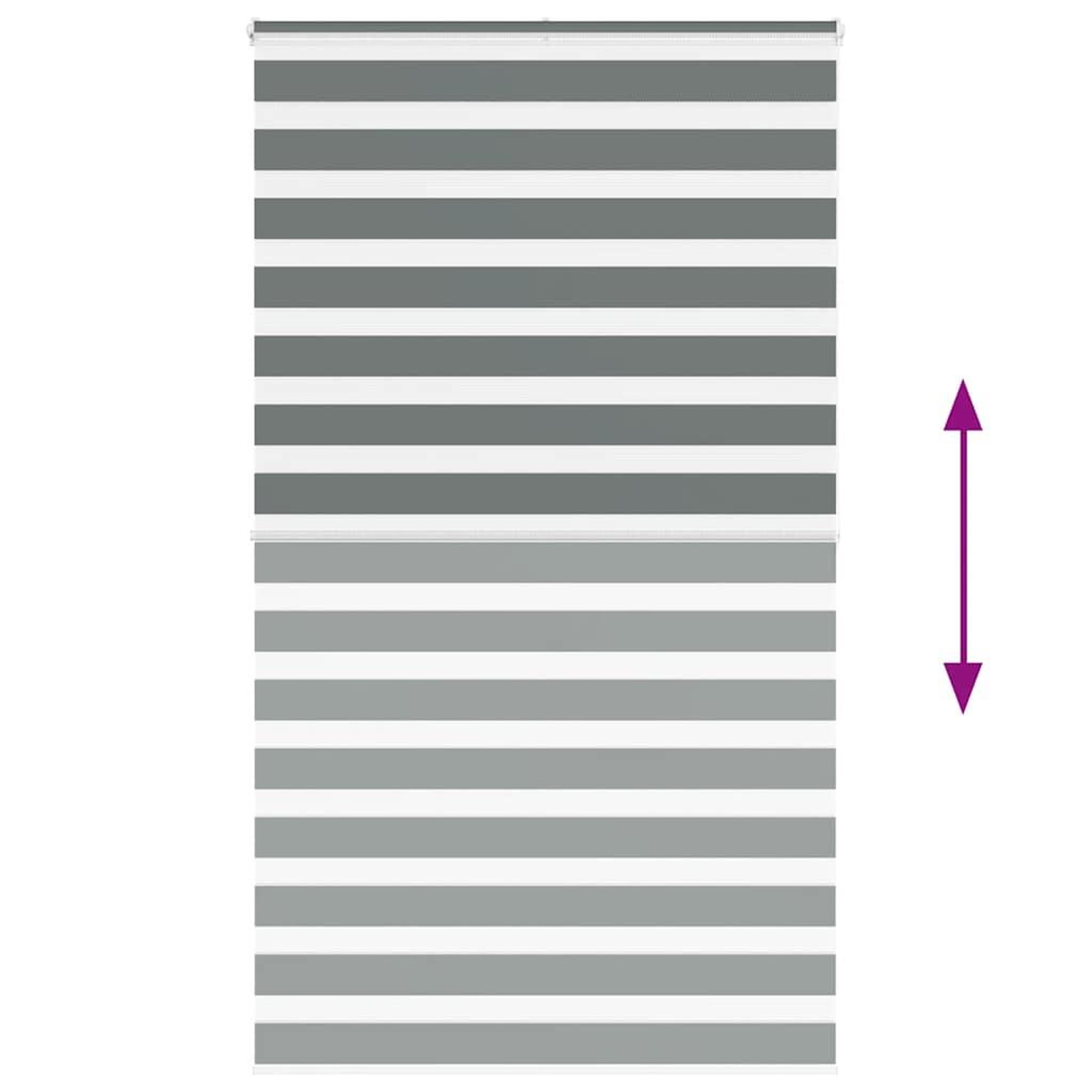 Voir la diapositive 5 : VIDAXL Store zebre gris fonce largeur du tissu 130,9 cm polyester