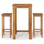 Voir la diapositive 2 : VIDAXL Ensemble de bar de jardin 3 pcs bois d'acacia solide