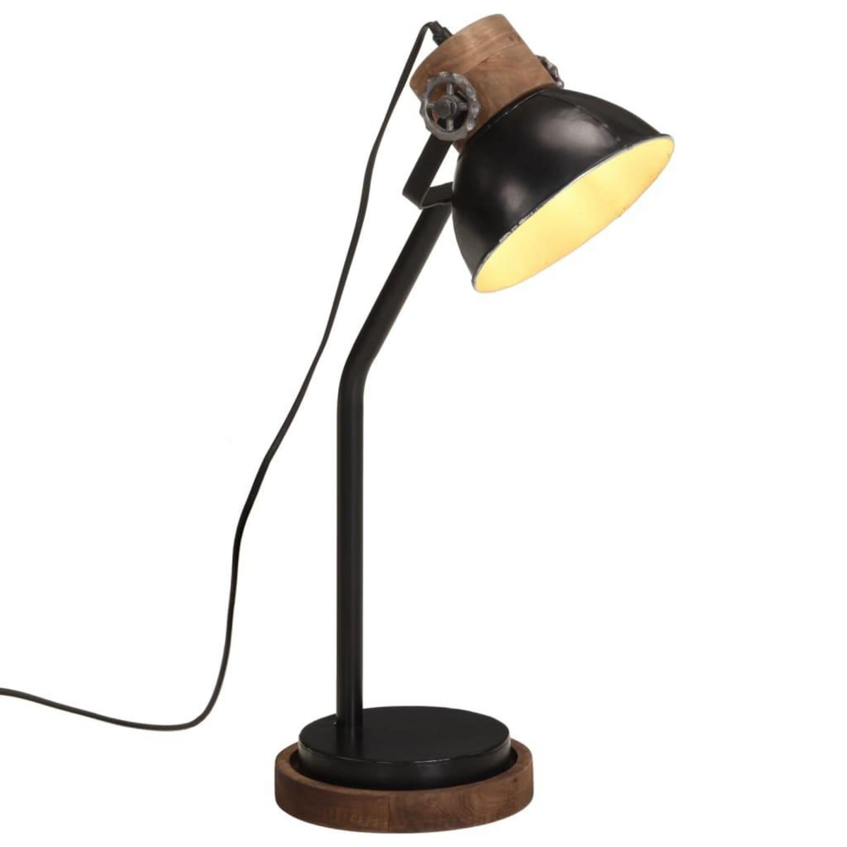 VIDAXL Lampe de bureau 25 W noir 18x18x60 cm E27
