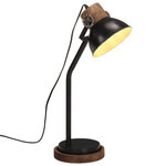 VIDAXL Lampe de bureau 25 W noir 18x18x60 cm E27