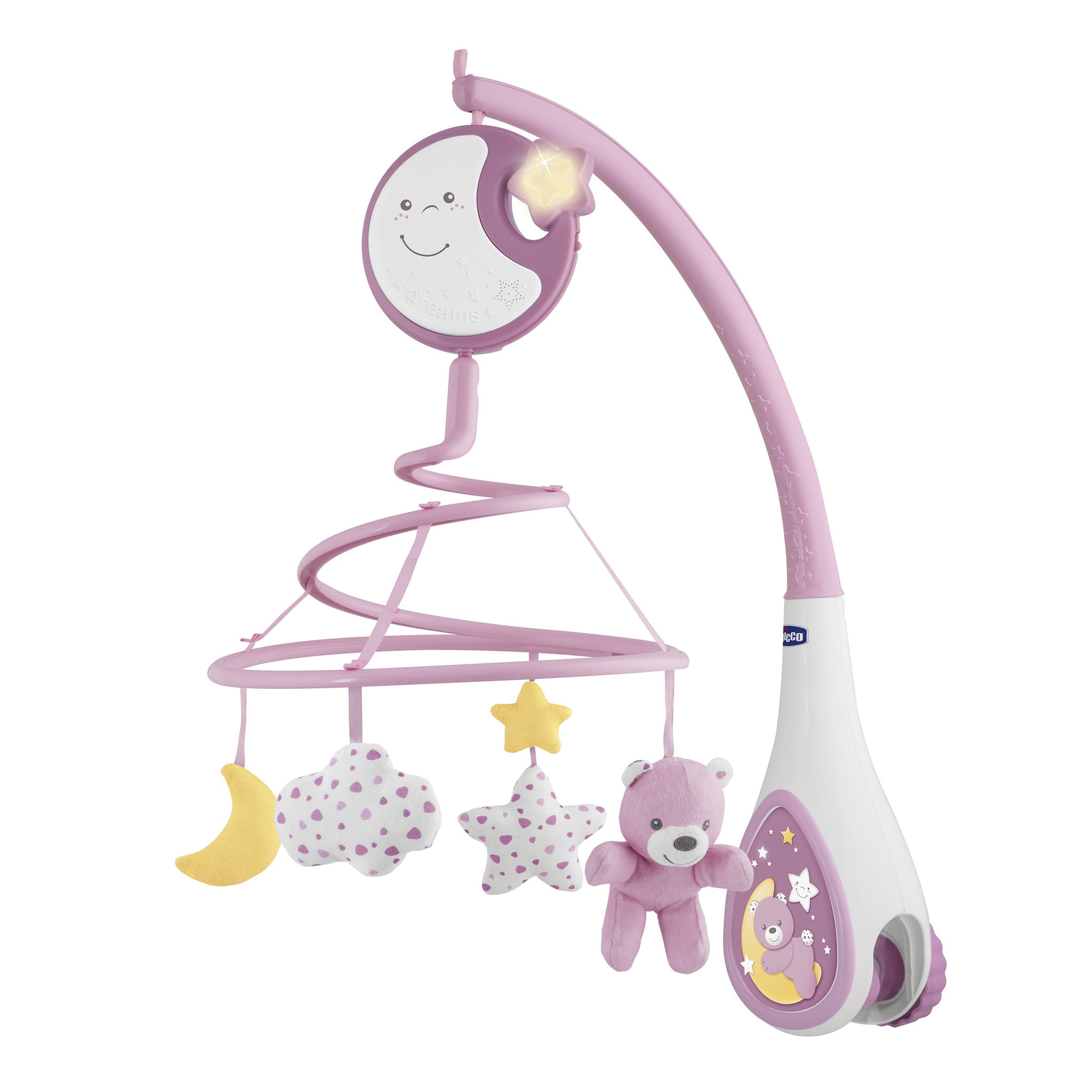 Voir la diapositive 1 : CHICCO Next2Dreams - Mobile musical rose first dreams - Rose