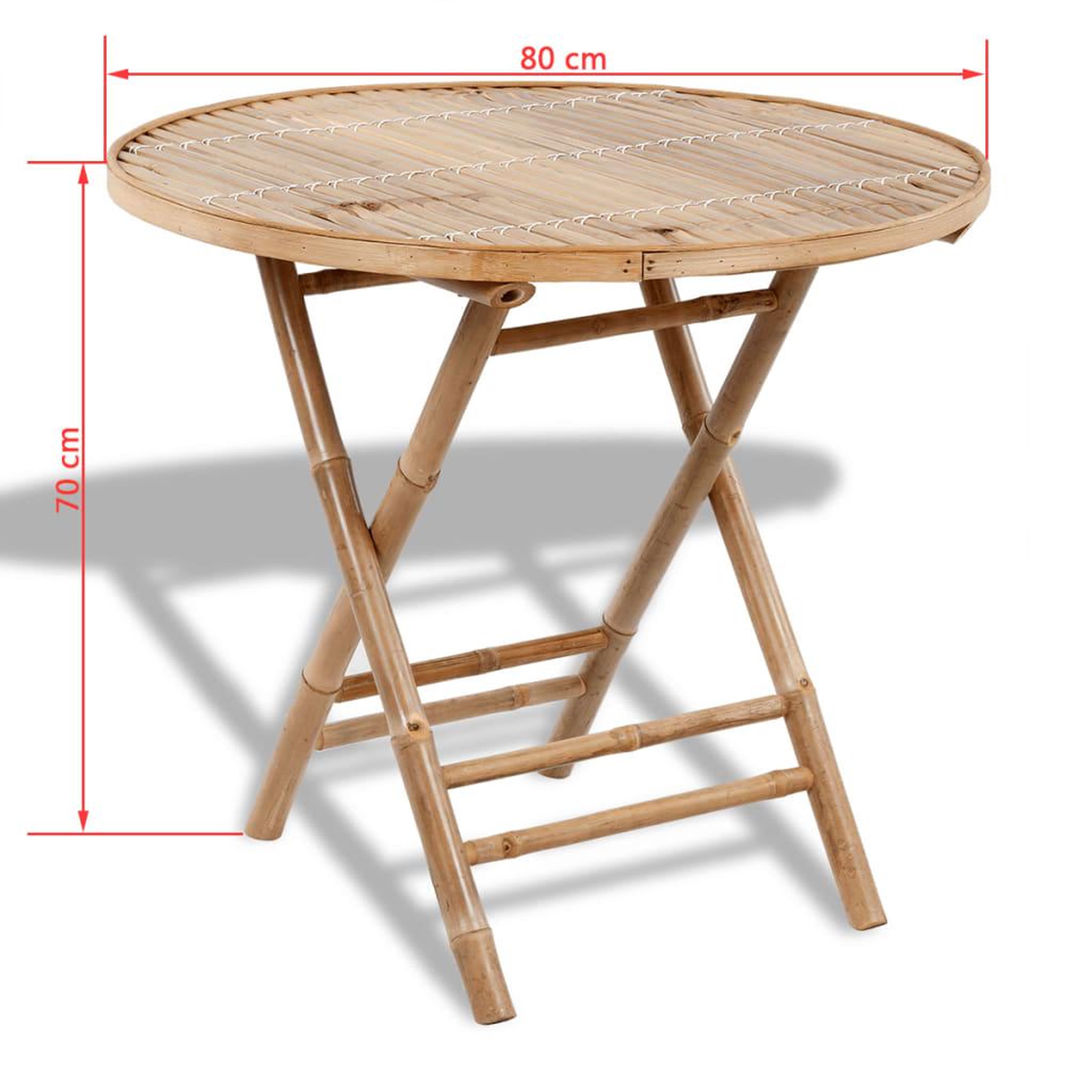 Voir la diapositive 6 : VIDAXL Ensemble a manger d'exterieur pliable 5 pcs bambou