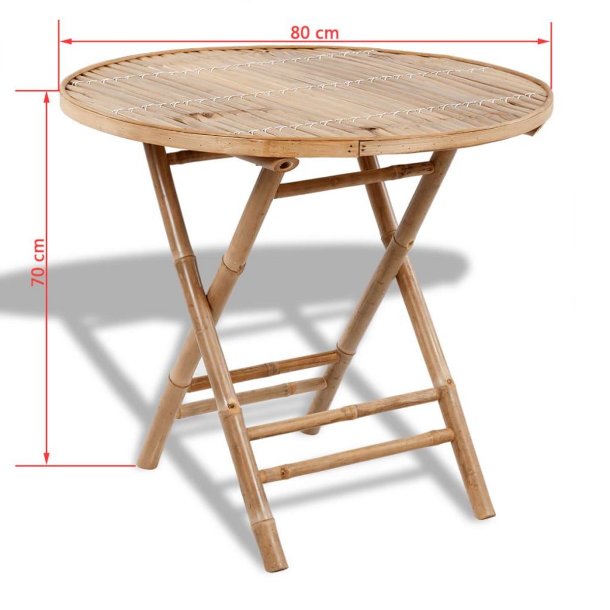 VIDAXL Ensemble a manger d'exterieur pliable 5 pcs Bambou