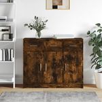 VIDAXL Buffet chene fume 91x28x75 cm bois d'ingenierie