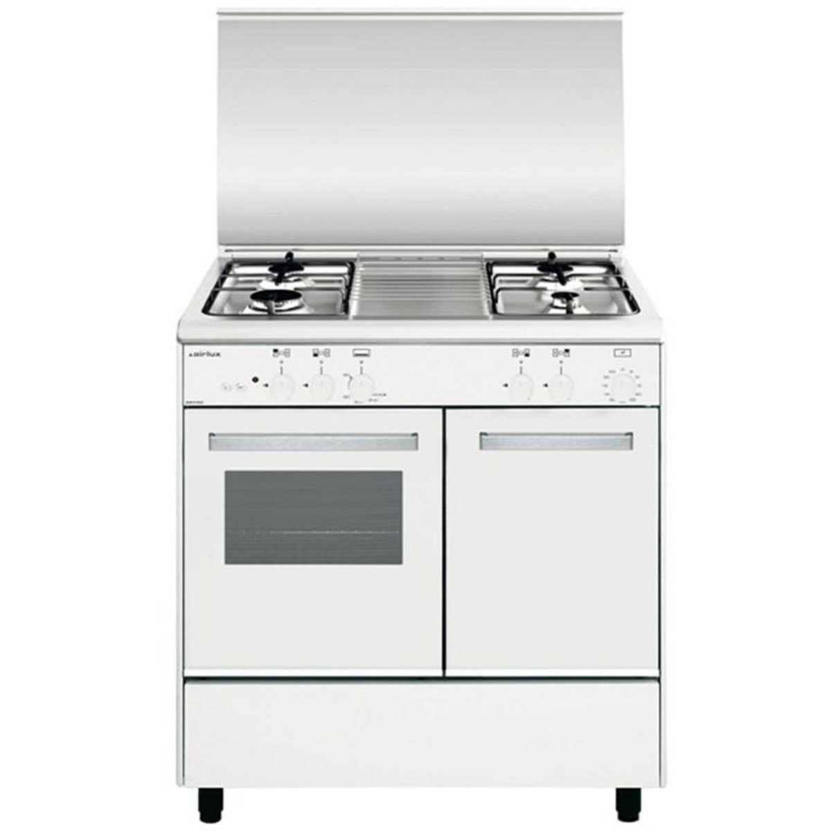 Airlux Piano de cuisson Airlux AA8PGWH2 Butanette 80cm Gaz Blanc