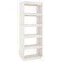 Voir la diapositive 2 : VIDAXL Bibliotheque/Separateur de piece Blanc 60x35x167 cm Pin massif