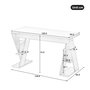 Voir la diapositive 3 : MERAX Bureau 120 cm coloris gris+blanc mdf