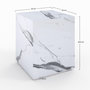 Voir la diapositive 4 : Rendez vous déco Table d'appoint effet marbre blanche - Lison