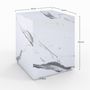 Voir la diapositive 4 : Rendez vous déco Table d'appoint effet marbre blanche - Lison