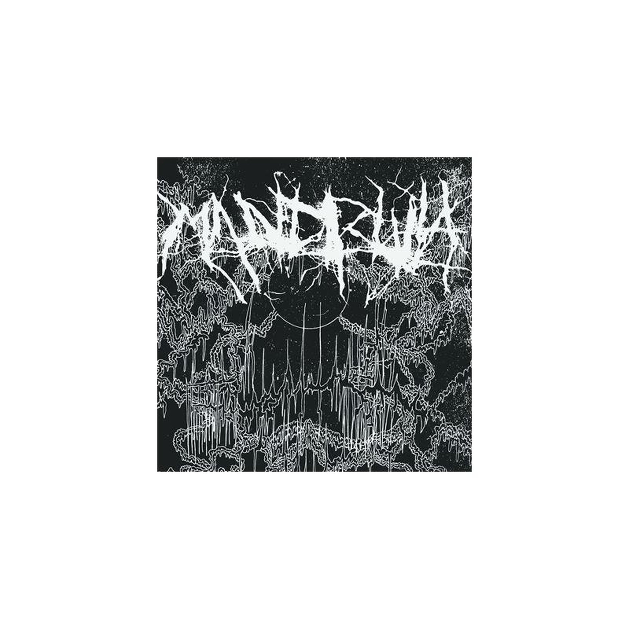Vinyle lp pop mandibula self devourment 2024 noir et blanc, 1 disque, pochette sombre contrastée