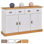 IDIMEX Buffet salon PARIS L116cm bois massif. Coloris disponibles : Bicolore, Marron