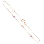 L'ATELIER D'AZUR Bracelet Or Rose et Améthystes