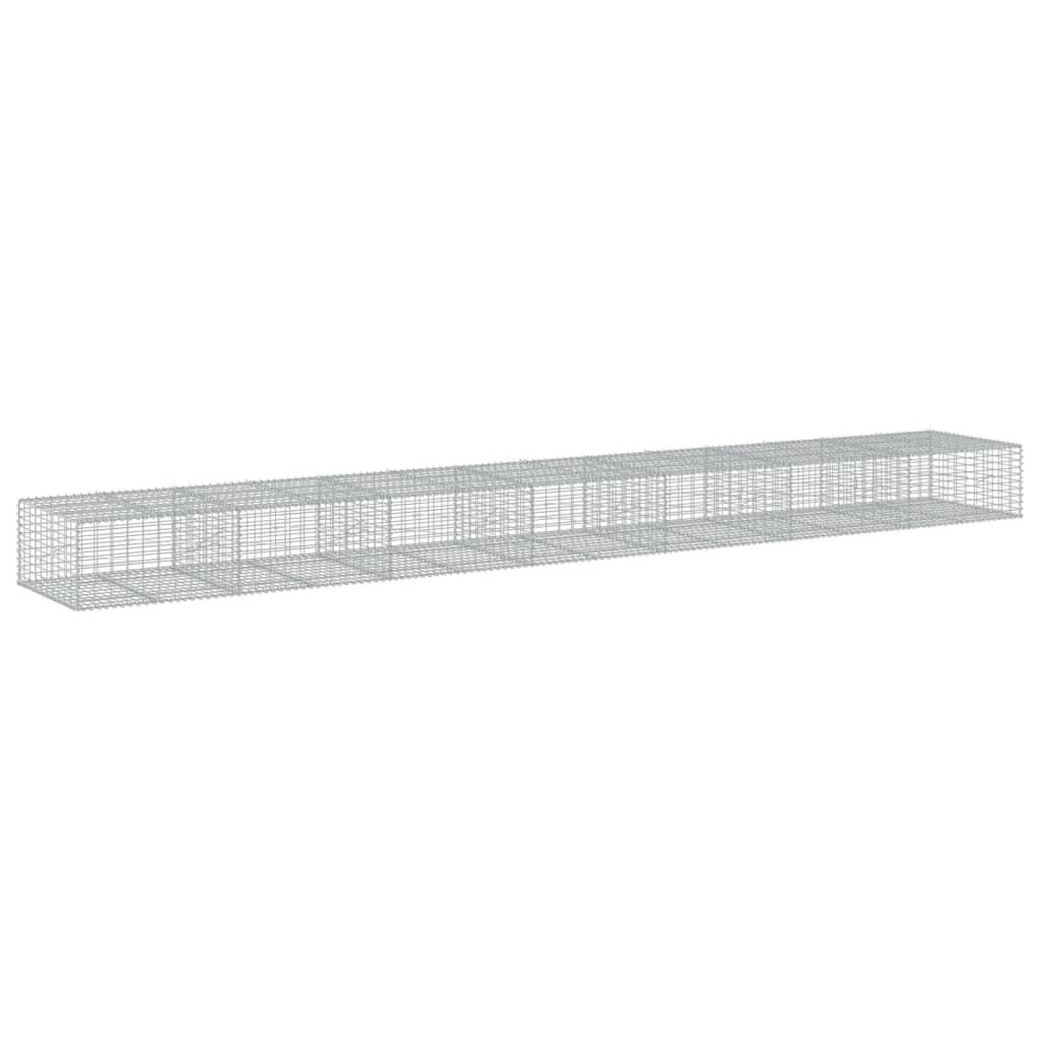 Voir la diapositive 2 : VIDAXL Panier gabion avec couvercle 700x100x50 cm fer galvanise