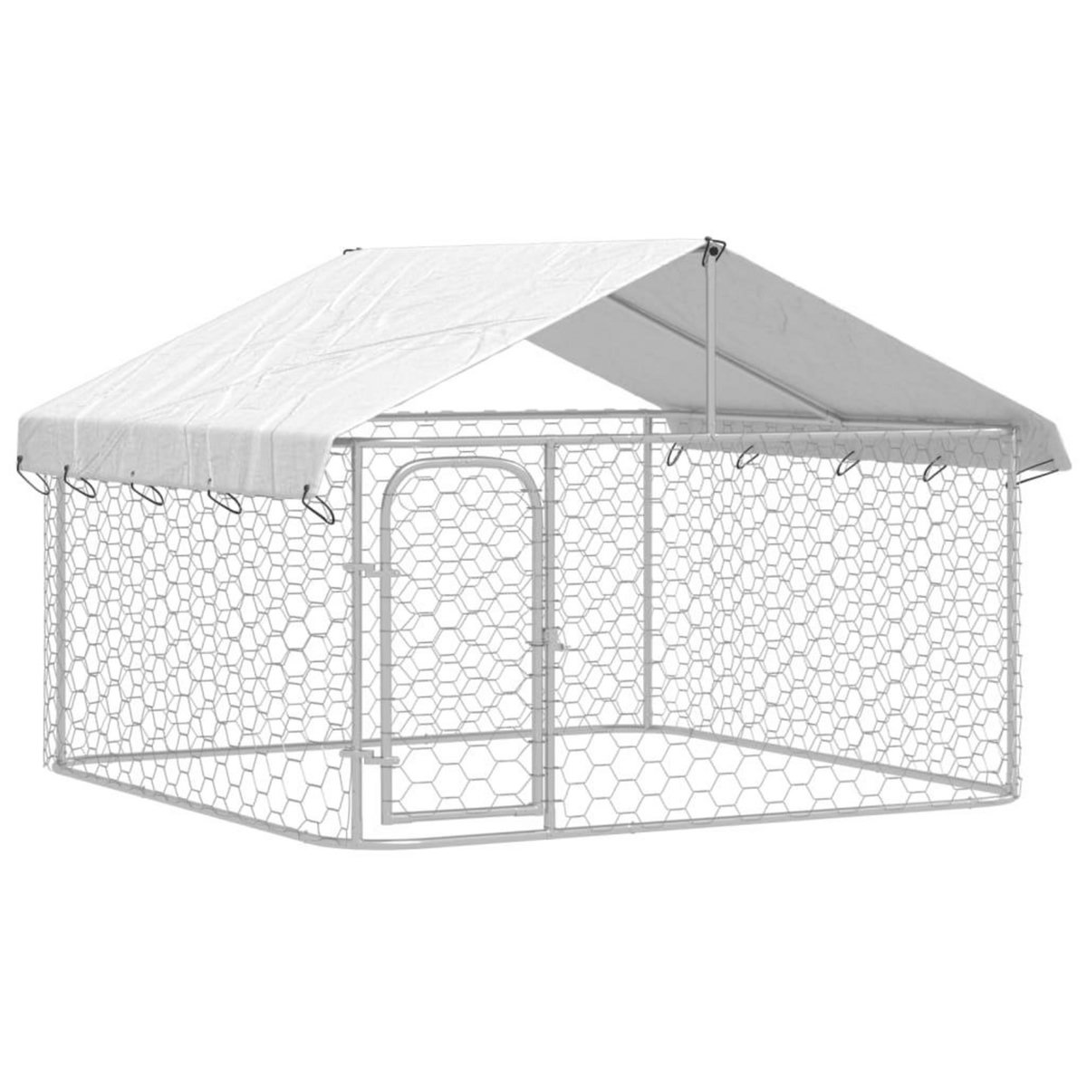 VIDAXL Chenil exterieur avec toit 200x200x150 cm