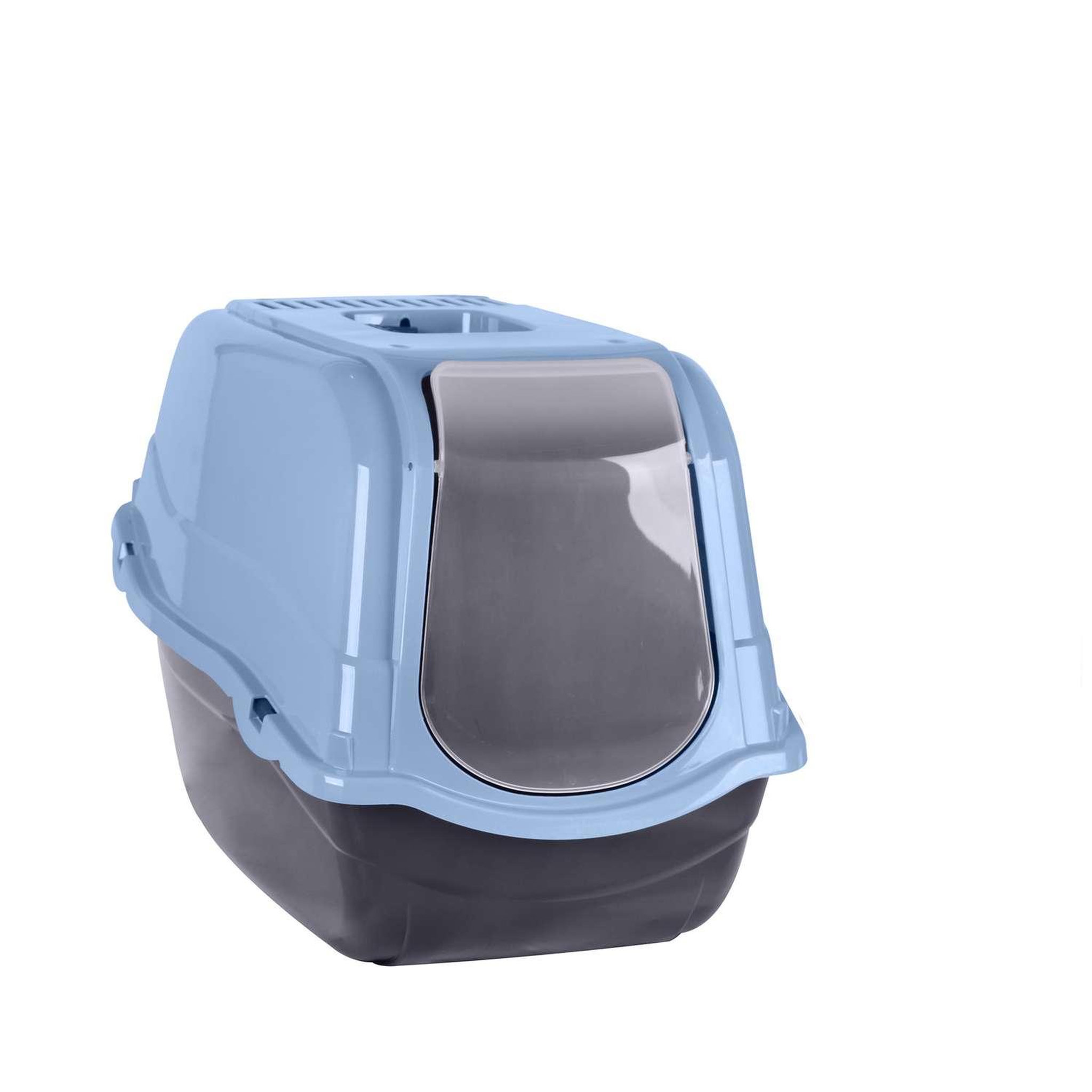 TOILINUX Maison de toilette litière pour chat Pixel. Coloris disponibles : Bleu, Rose