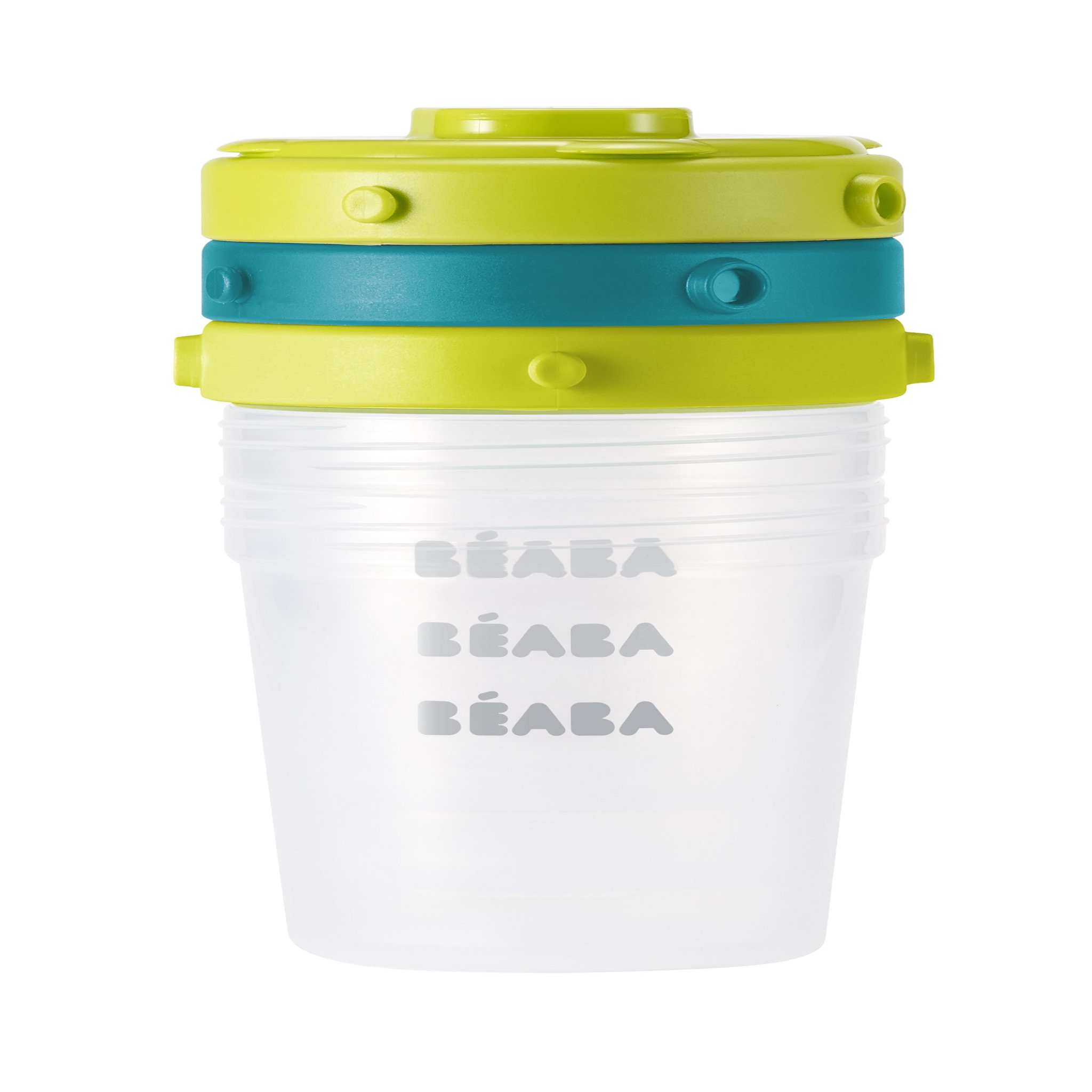 Voir la diapositive 3 : BEABA Lot de 6 pots de conservation clip 2ème âge 200ml 