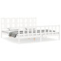 Voir la diapositive 2 : VIDAXL Cadre de lit sans matelas blanc bois de pin massif