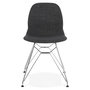 Voir la diapositive 2 : Paris Prix Chaise Design Tissu  Sandes  83cm Gris & Chromé