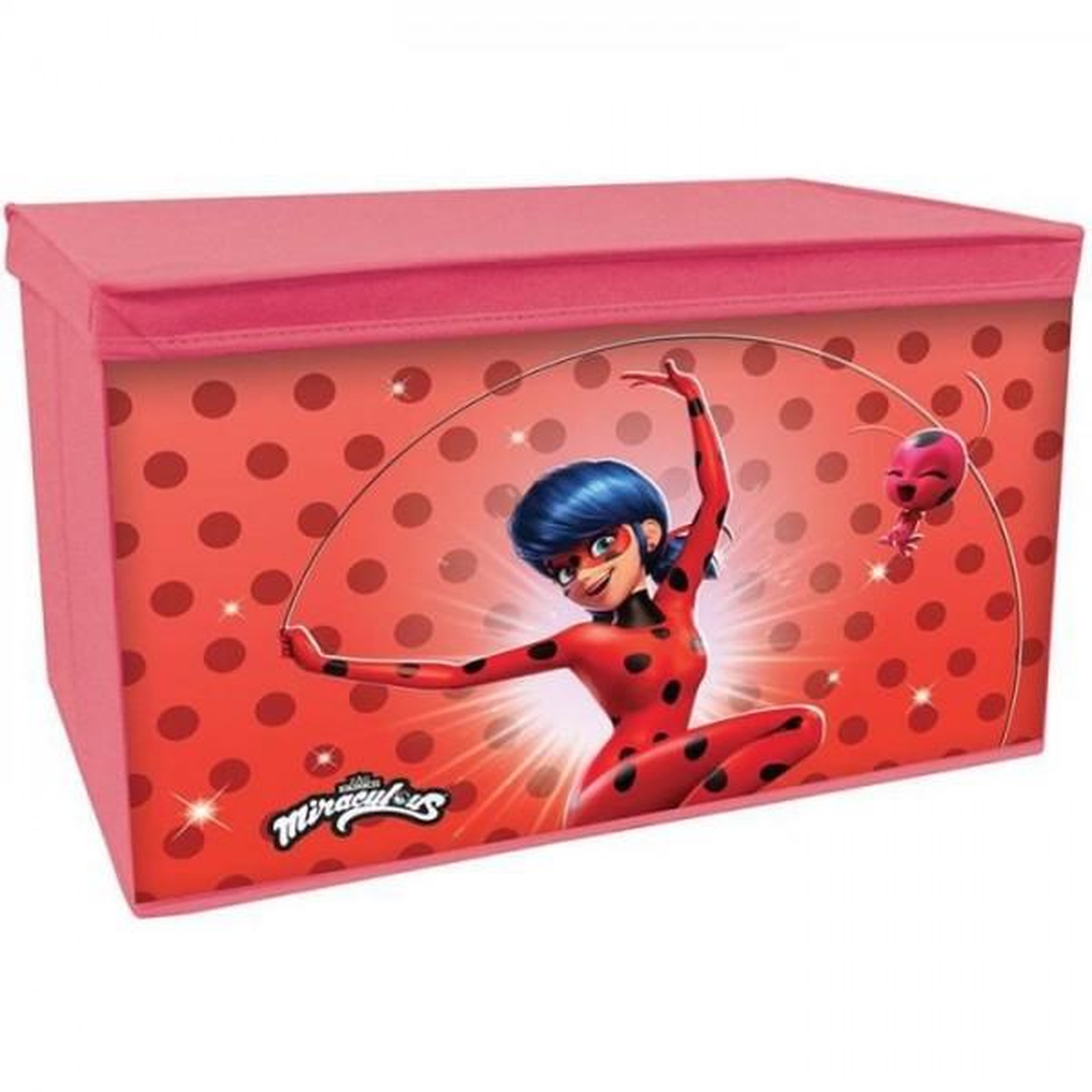 Fun House FUN HOUSE Miraculous Coffre a jouets - Pliable - 55,5 x 34,5 x 34 cm - Pour enfant