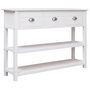 Voir la diapositive 3 : VIDAXL Buffet Blanc 108x30x76 cm Bois de Paulownia massif