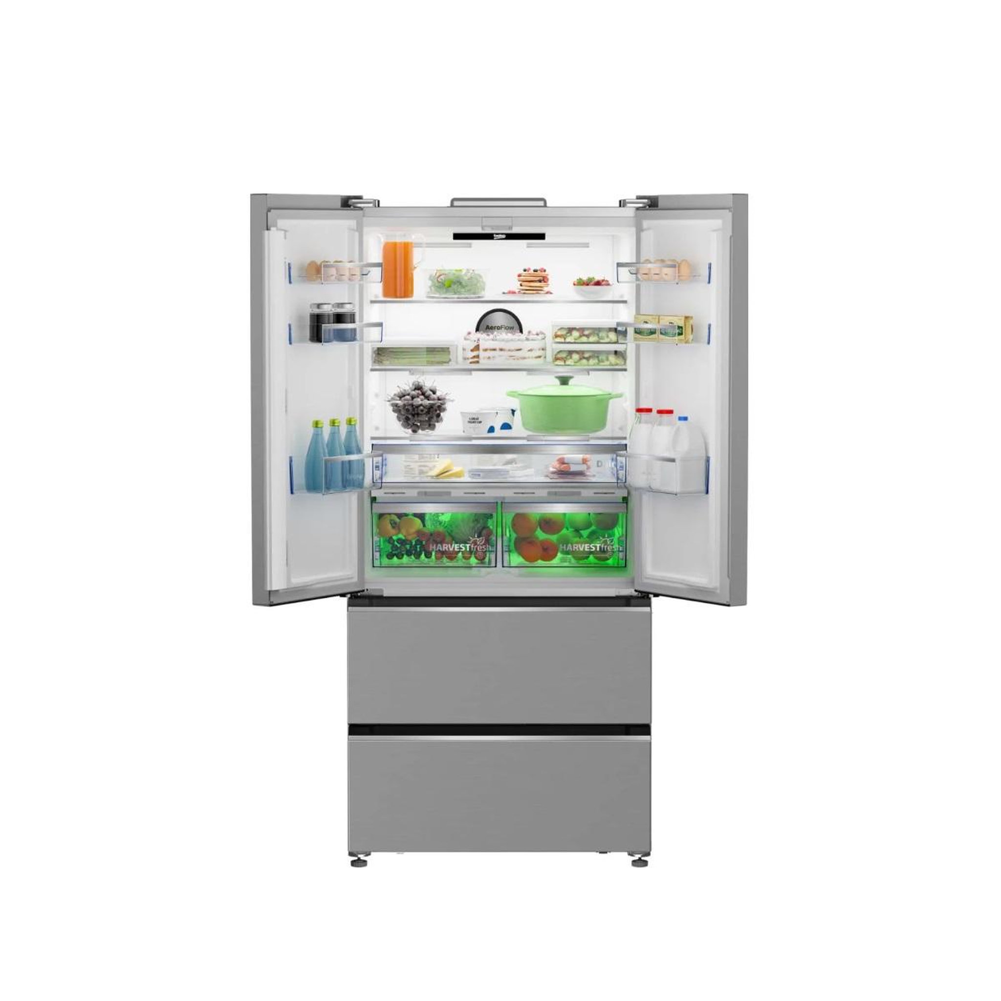 Voir la diapositive 3 : Beko Réfrigérateur américain 83cm 513l froid ventilé - b3rgne544zxp