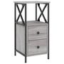 Voir la diapositive 2 : VIDAXL Table de chevet sonoma gris 34x35,5x70 cm bois d'ingenierie