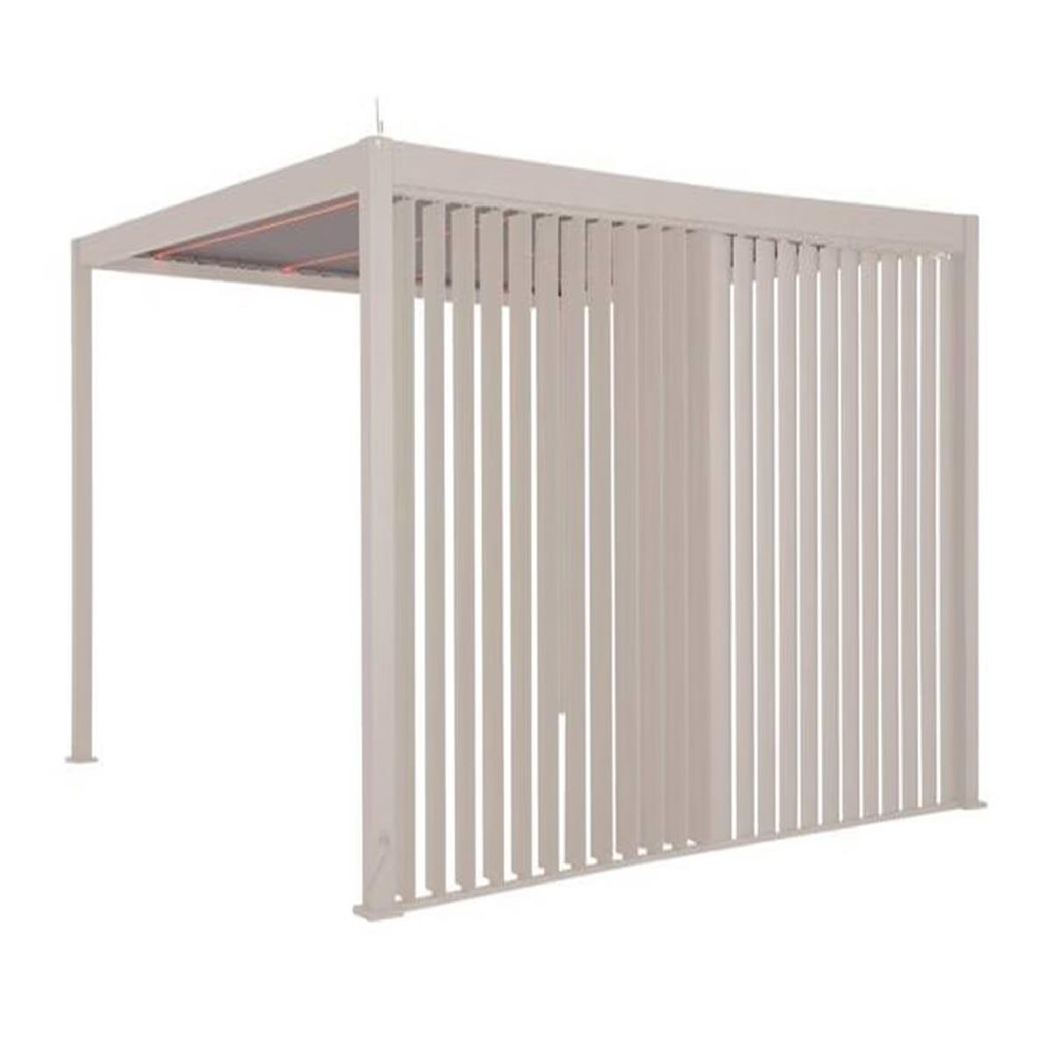 HESPERIDE Persienne verticale pour pergola evora côté 4 m argile - hespéride