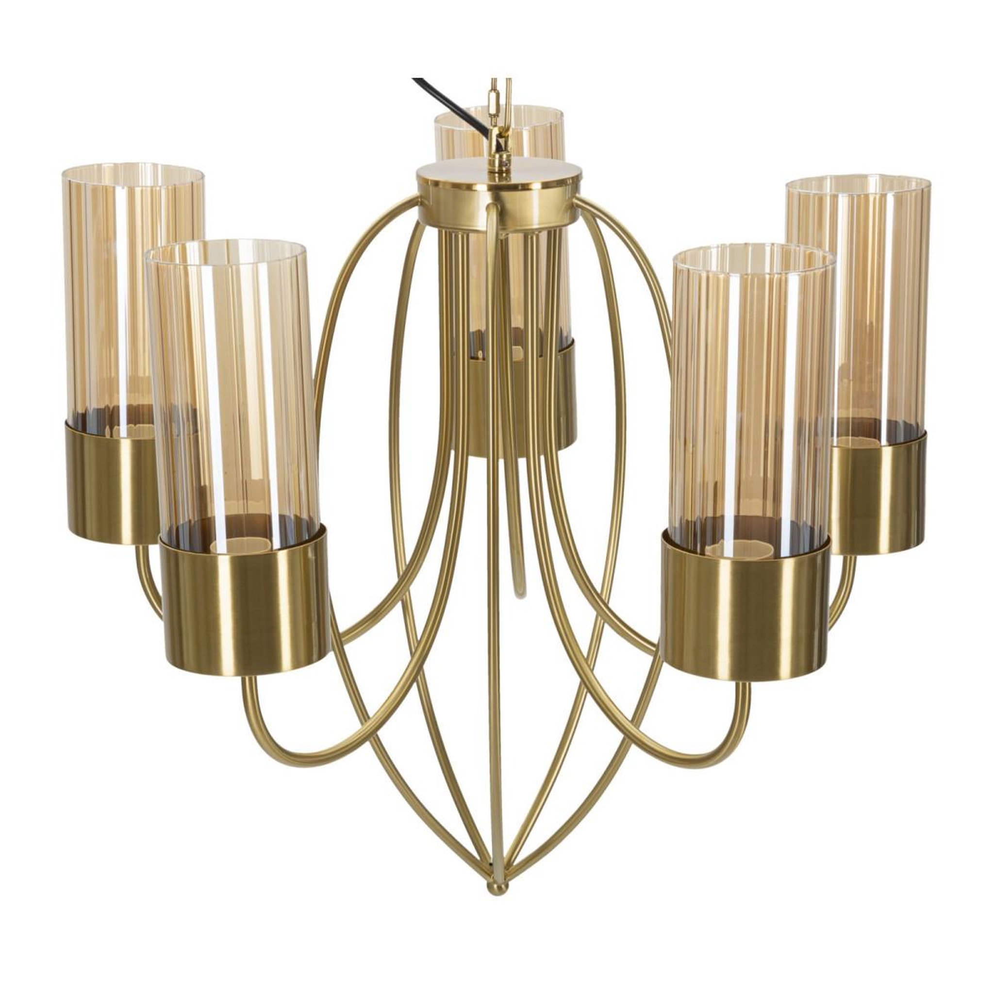 Voir la diapositive 2 : Paris Prix Lampe Suspension 5 Têtes  Versailles  60cm Or