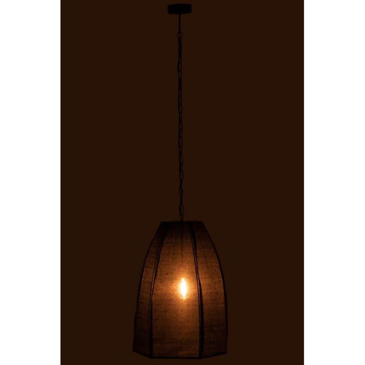 Paris Prix Lampe Suspension en Lin  Poire  173cm Noir
