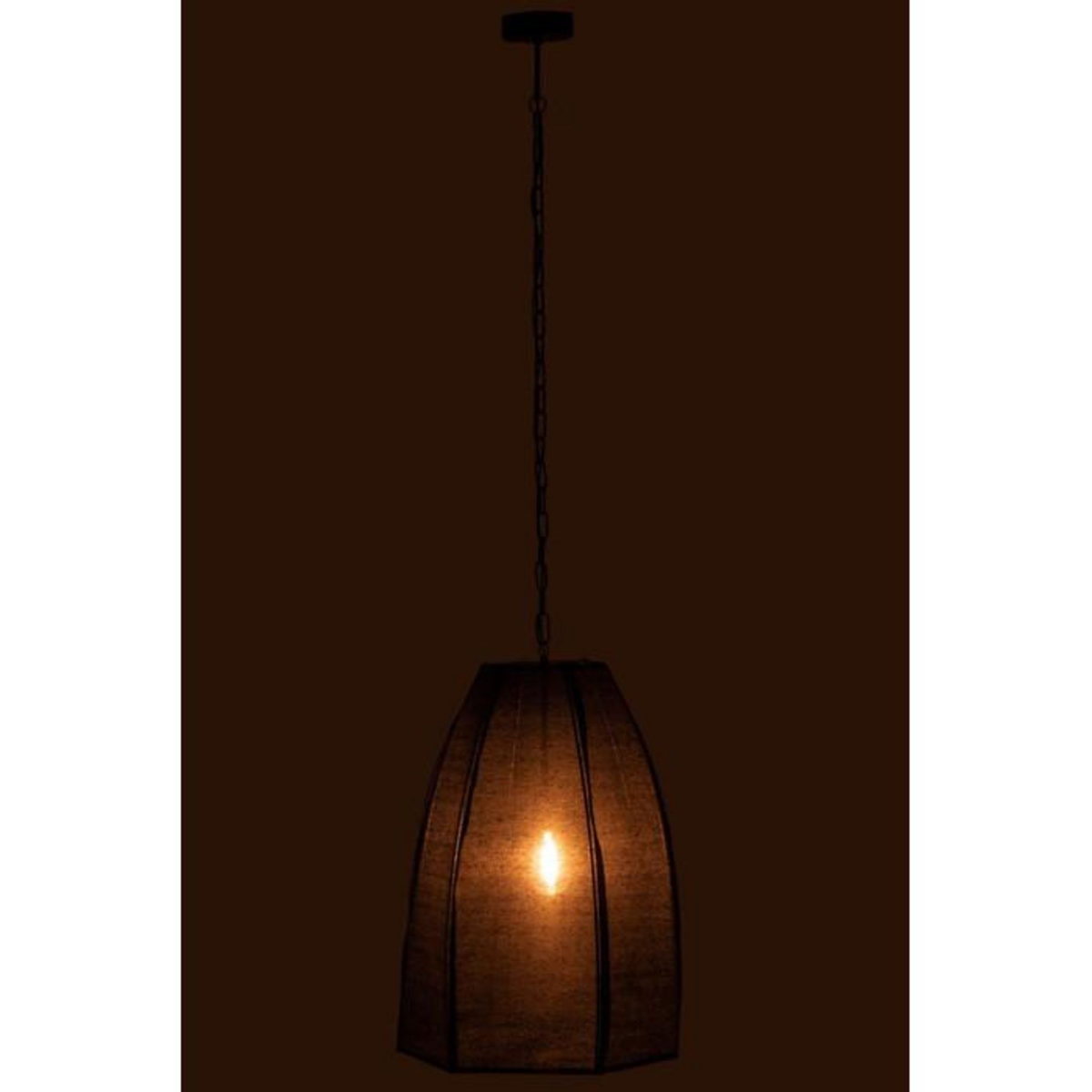 Paris Prix Lampe Suspension en Lin  Poire  173cm Noir