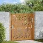 Voir la diapositive 1 : VIDAXL Porte de jardin acier resistant aux intemperies design feuilles