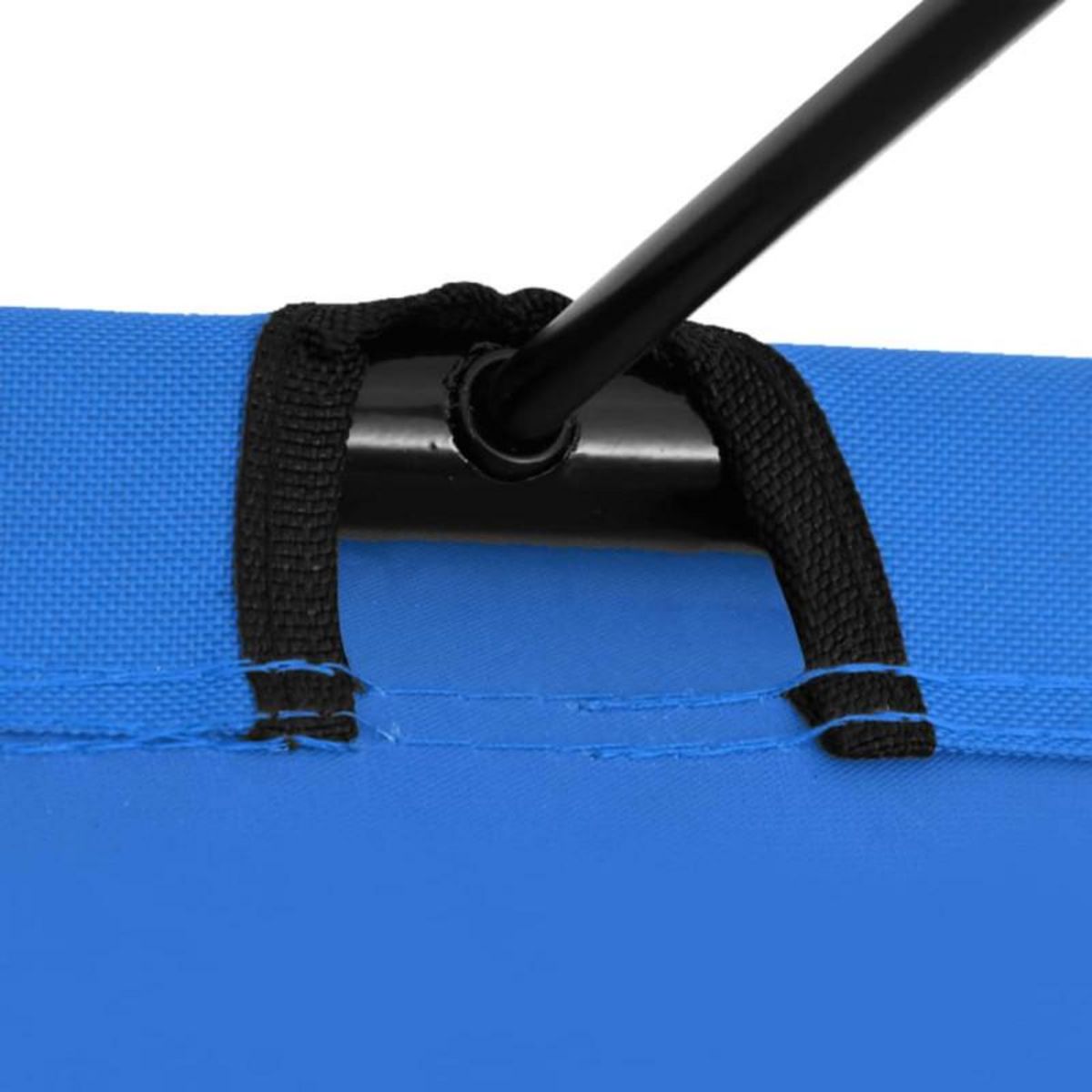 VIDAXL Lit de camping 180x60x19 cm Tissu Oxford et acier Bleu
