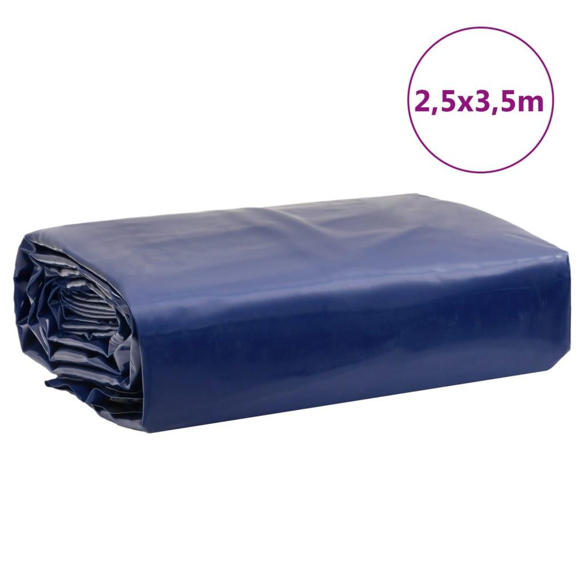 Voir la diapositive 6 : VIDAXL Bache bleu 2,5x3,5 m 600 g/m²