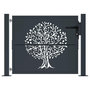 Voir la diapositive 3 : VIDAXL Portail de jardin anthracite 105x105cm acier conception d'arbre