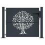 Voir la diapositive 3 : VIDAXL Portail de jardin anthracite 105x105cm acier conception d'arbre