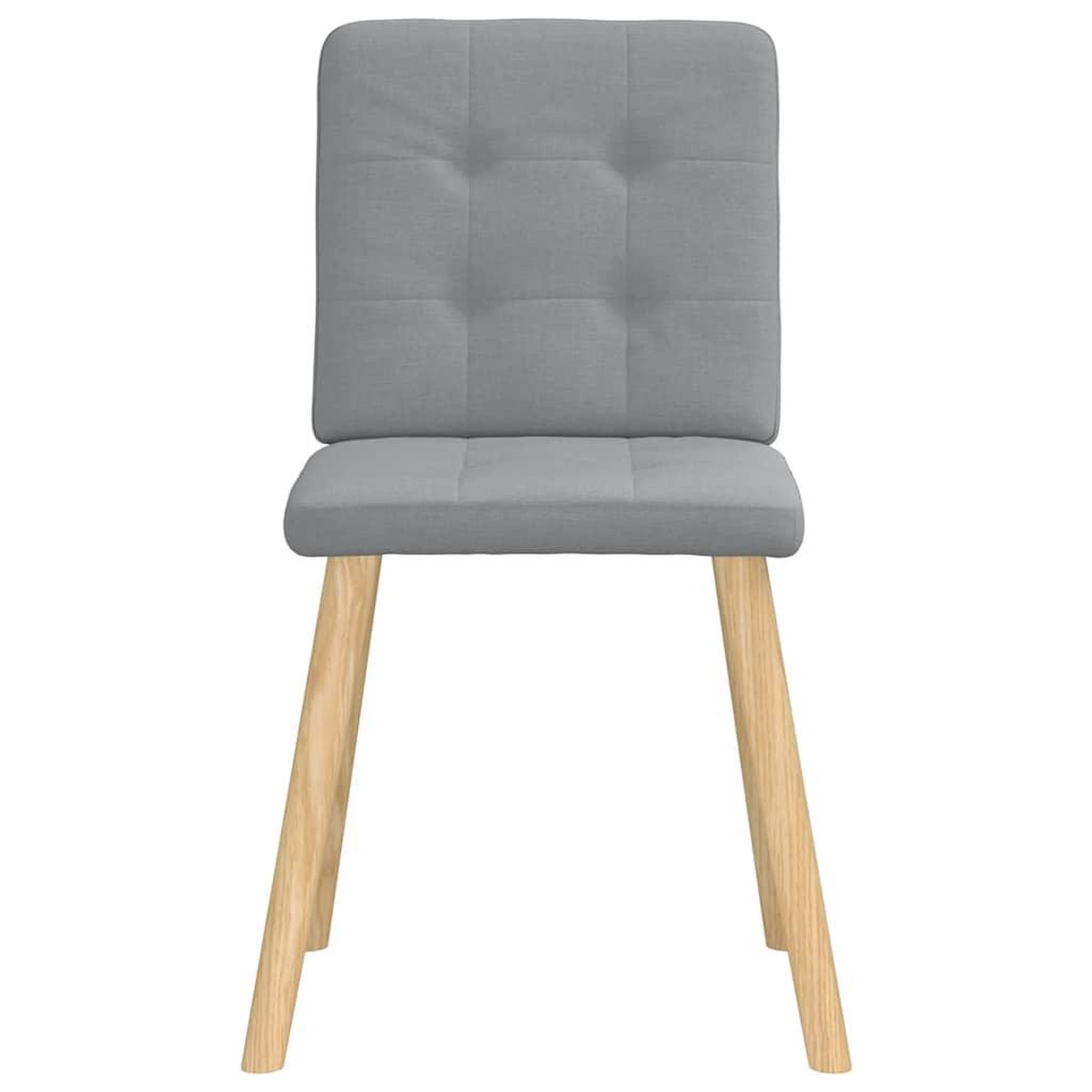 Voir la diapositive 4 : VIDAXL Chaises a manger lot de 2 gris clair tissu