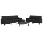 VIDAXL Ensemble de canapes 3 pcs repose-pied et coussins decoratifs