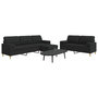 Voir la diapositive 1 : VIDAXL Ensemble de canapes 3 pcs repose-pied et coussins decoratifs