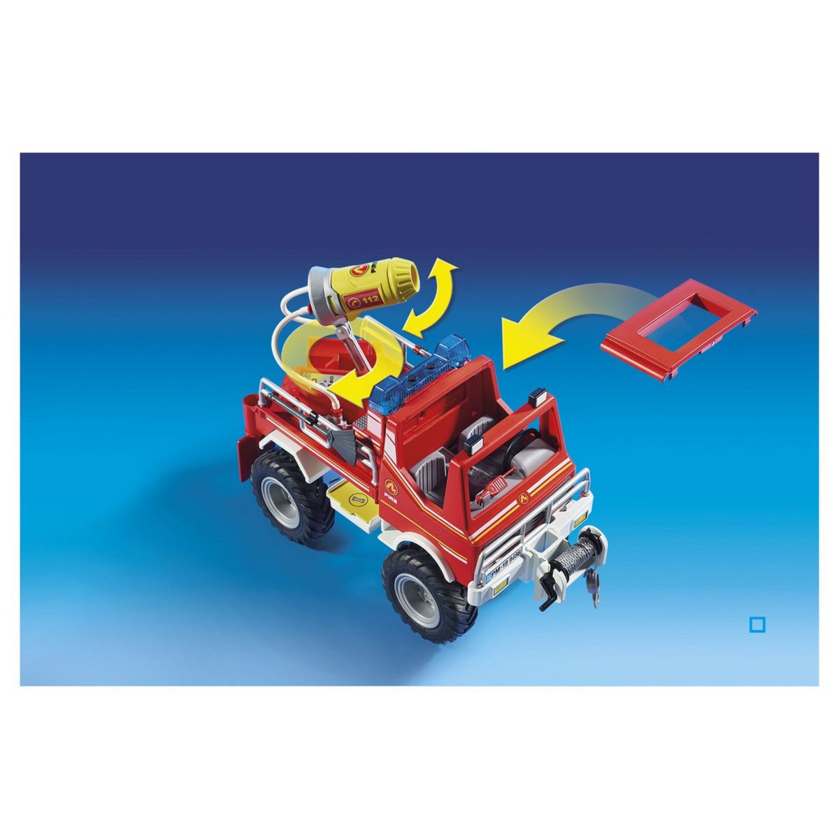 PLAYMOBIL 9466 - City Action - 4x4 de pompier avec lance-eau