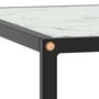 Voir la diapositive 4 : VIDAXL Table basse Noir avec verre marbre blanc 80x80x35 cm
