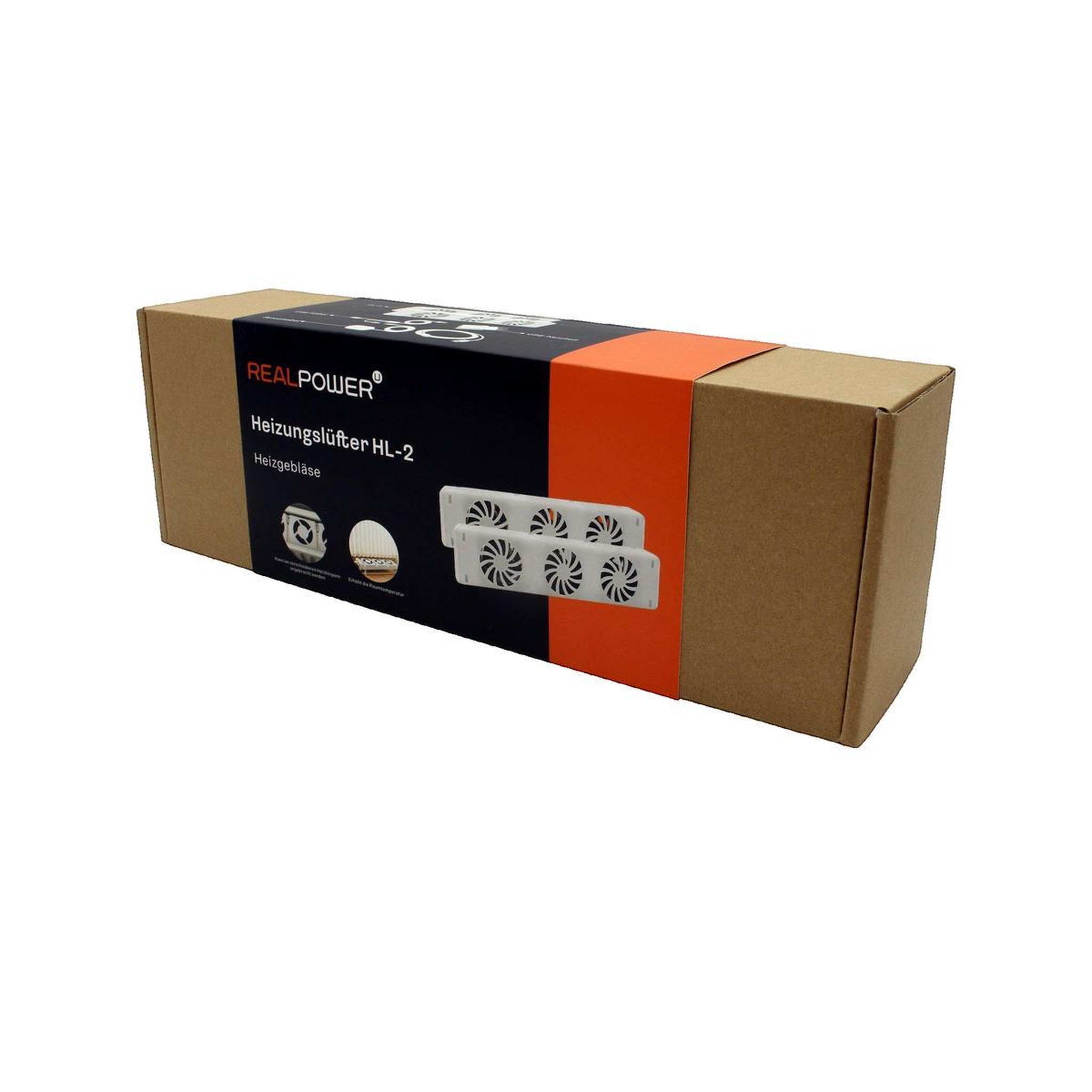 Voir la diapositive 2 : POWER Réchauffeur de pièce RealPower HL-2 avec 2 ventilateurs