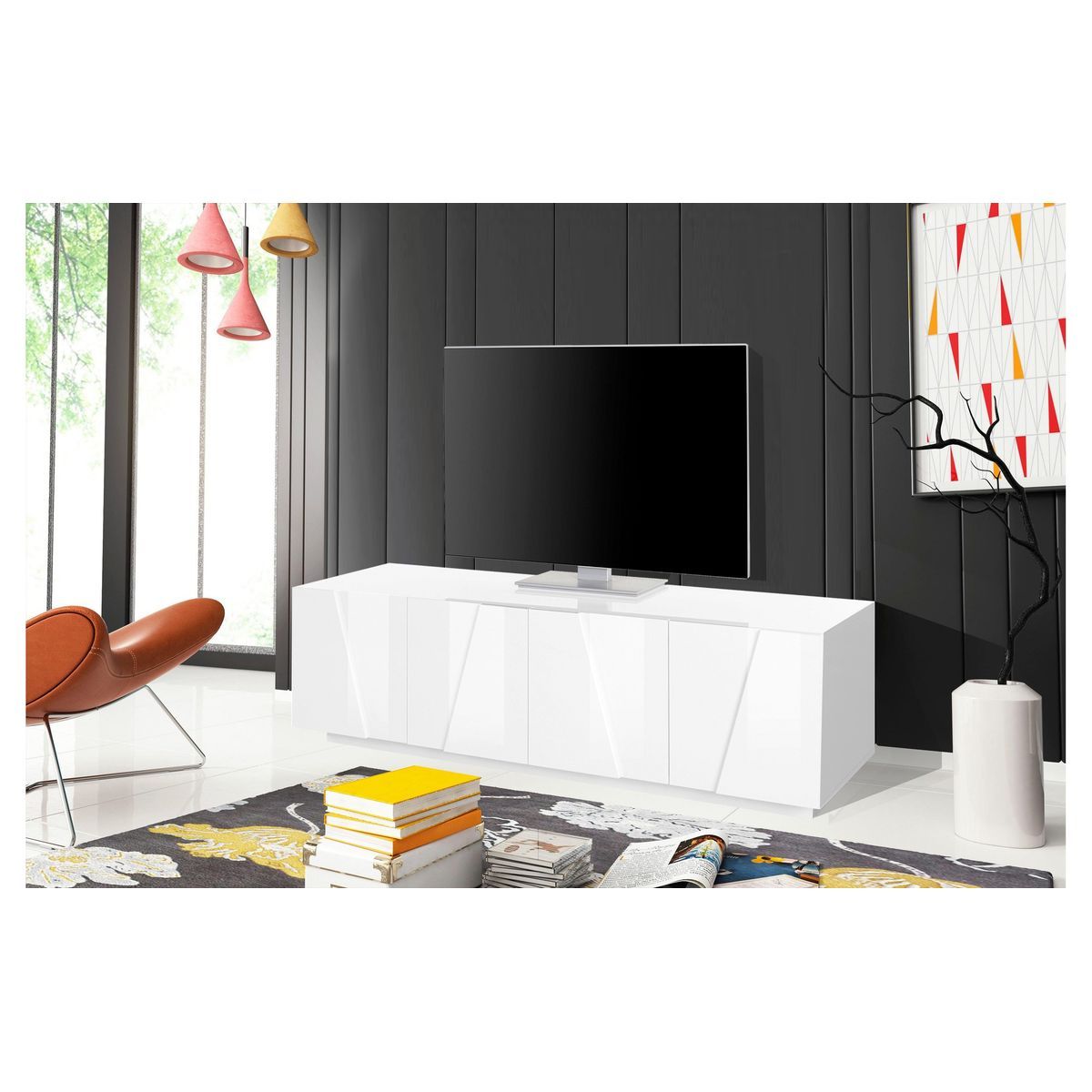 Meuble TV 4 portes L160cm PESCARA