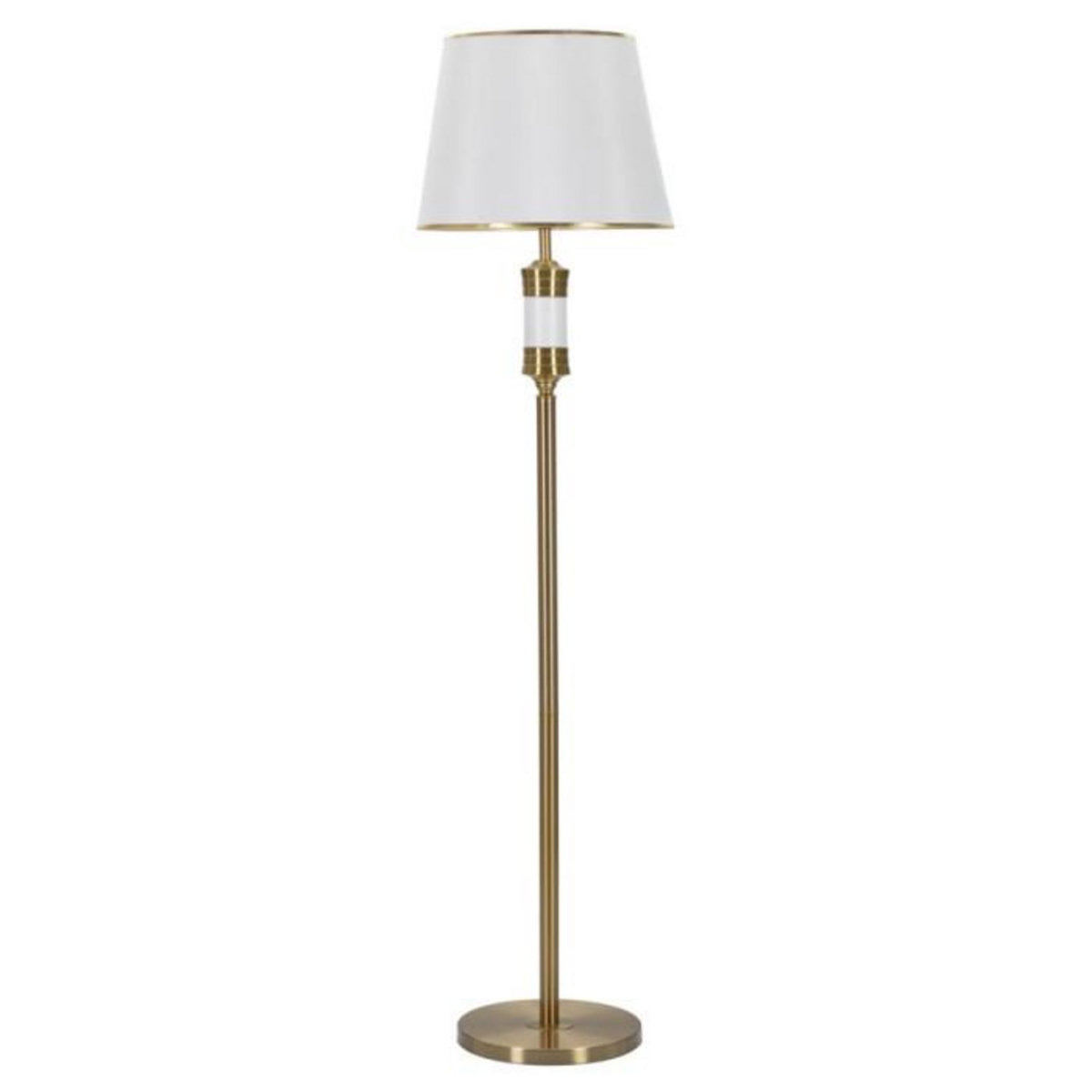 Paris Prix Lampadaire en Métal  Whity  160cm Blanc & Or