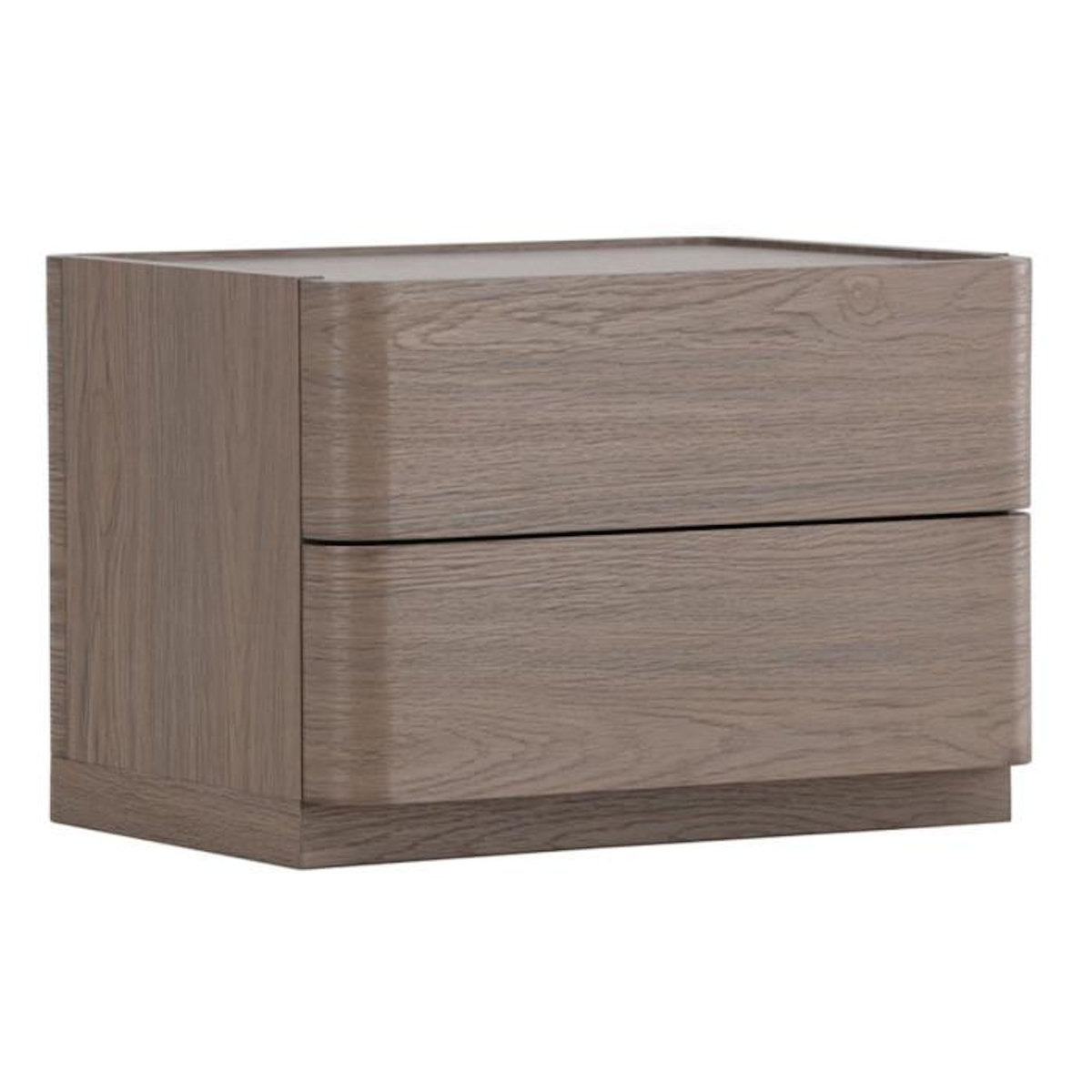 Paris Prix Table de Chevet 2 Tiroirs  Noble  50cm Moka