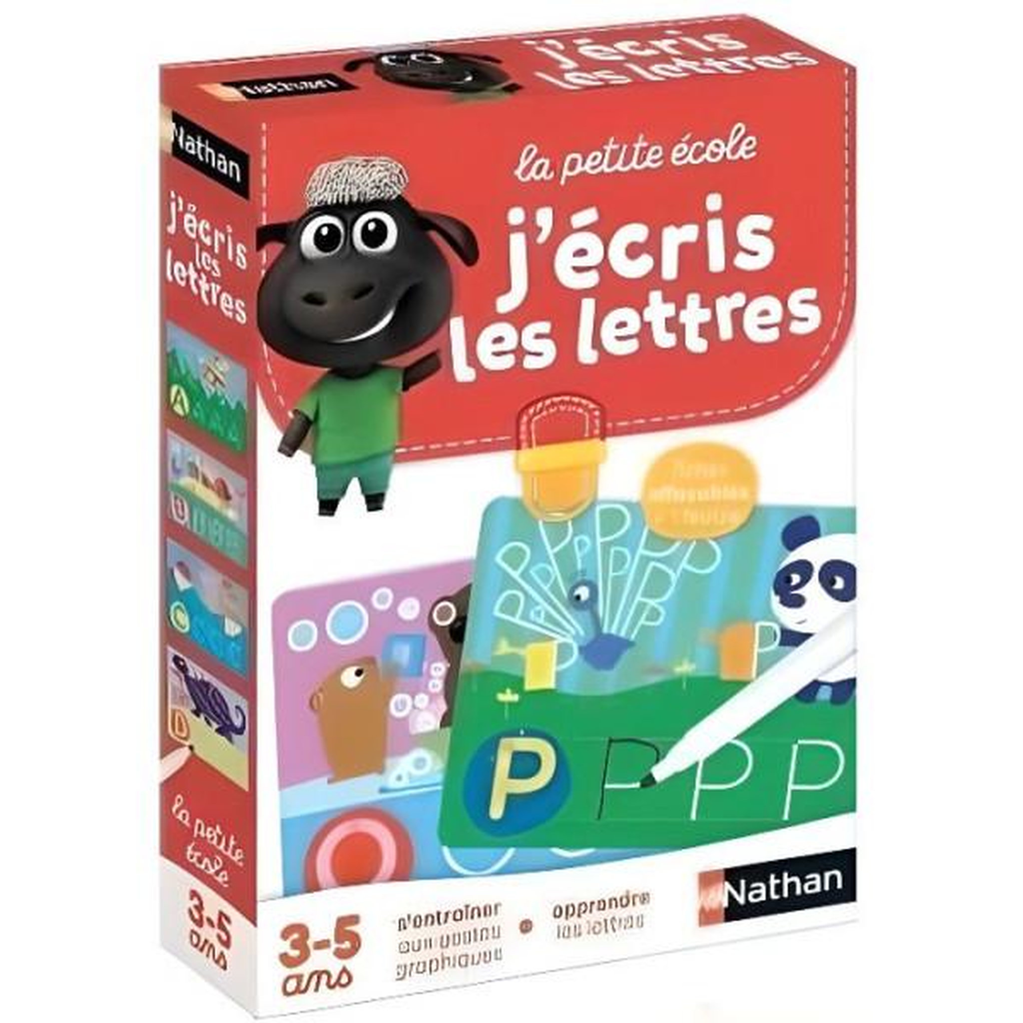 Nathan Jeu éducatif - NATHAN - La Petite Ecole - J'écris les Lettres - Apprentissage progressif - Effaçable