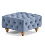 Voir la diapositive 5 : LISA DESIGN Walter - pouf chesterfield en velours - pieds bois
